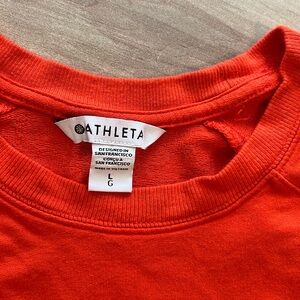Athleta Orange 🍊 size Large used lightweight sweatshirt